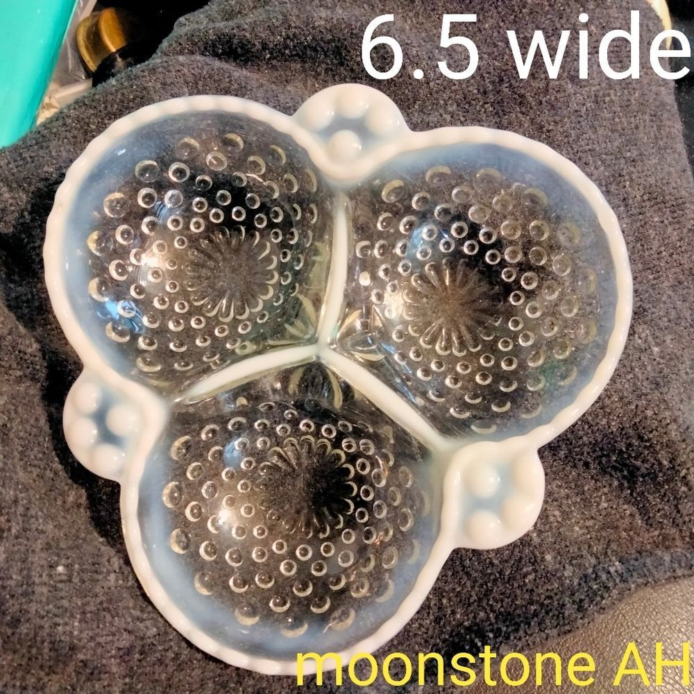 Vintage Anchor Hocking moonstone opalescent dish